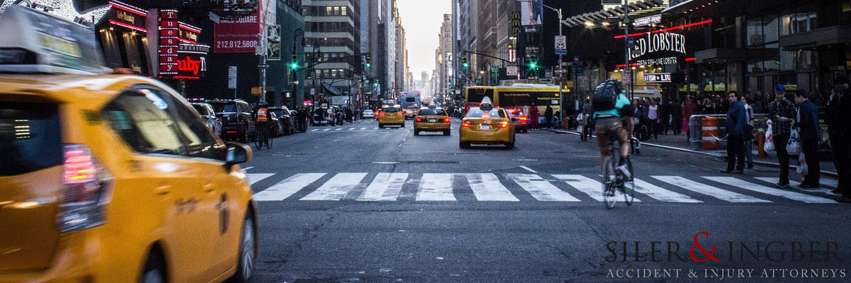 Pedestrian on a Bike-in-NYC